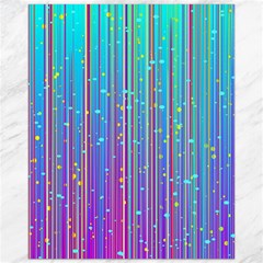Blue Magenta Speckles Line Canvas 16  X 20  by Wegoenart