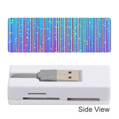 Blue Magenta Speckles Line Memory Card Reader (stick) by Wegoenart