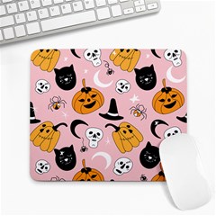 Pumpkin Cat Pattern Skull Large Mousepads by Wegoenart