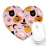 Pumpkin Cat Pattern Skull Heart Mousepads Front