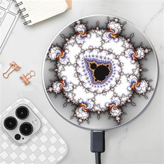 Mandelbrot Fractal Background Template Circle Wireless Charger by danenraven
