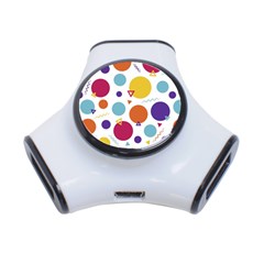 Background Polka Dot 3-port Usb Hub by Ravend