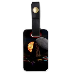 Eye Of Sauron Space Mushroom Moon Luggage Tag (one Side) by Wegoenart