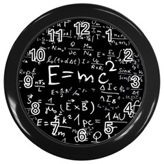 Science Einstein Formula Mathematics Physics Wall Clock (black) by danenraven