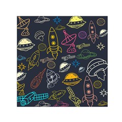 Seamless Outer Space Pattern Square Satin Scarf (30  X 30 ) by danenraven