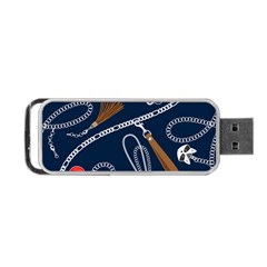 Chains Seamless Pattern Portable Usb Flash (one Side) by Ravend