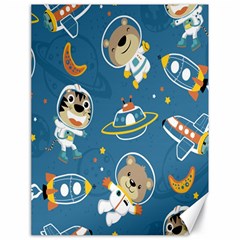 Seamless-pattern-funny-astronaut-outer-space-transportation Canvas 18  X 24  by Jancukart