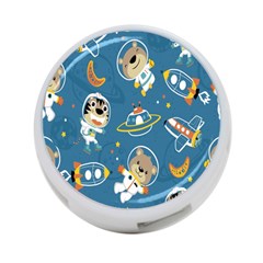 Seamless-pattern-funny-astronaut-outer-space-transportation 4-port Usb Hub (two Sides) by Jancukart