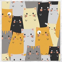 Seamless Pattern Cute Cat Cartoons Canvas 12  X 12  by Wegoenart