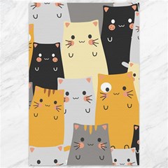 Seamless Pattern Cute Cat Cartoons Canvas 12  X 18  by Wegoenart
