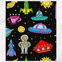 Seamless Pattern With Space Object Ufo Rocket Alien Hand Drawn Element Space Canvas 8  X 10  by Wegoenart
