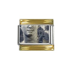 Men Taking Photos Of Greek Goddess Gold Trim Italian Charm (9mm) by dflcprintsclothing