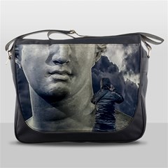 Men Taking Photos Of Greek Goddess Messenger Bag by dflcprintsclothing