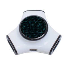 Music Pattern Music Note Doodle 3-port Usb Hub by Ravend