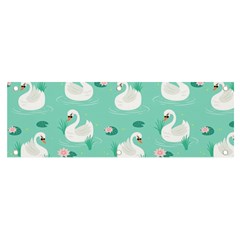 Elegant Swan Seamless Pattern Banner And Sign 6  X 2  by Wegoenart
