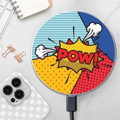 Pow Word Pop Art Style Expression Vector Wireless Charger by Wegoenart