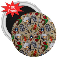 Tattoo Pattern 3  Magnets (100 Pack) by Wegoenart