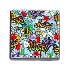 Graffiti Characters Seamless Patterns Memory Card Reader (square 5 Slot) by Wegoenart