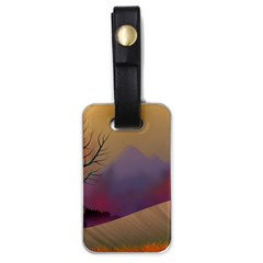 Landscape Illustration Nature Sky Luggage Tag (one Side) by Wegoenart