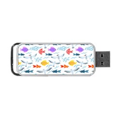 Animal Fish Bird Animals Ocean Pattern Portable Usb Flash (one Side) by Jancukart
