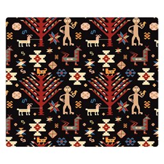 Carpet-symbols Double Sided Flano Blanket (small)  by Gohar