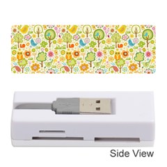 Nature Doodle Art Trees Birds Owl Children Pattern Multi Colored Memory Card Reader (stick) by danenraven