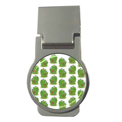 Kermit The Frog Pattern Money Clips (round)  by Valentinaart