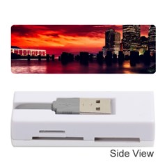 New York City Urban Skyline Harbor Bay Reflections Memory Card Reader (stick) by danenraven