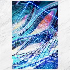 Background Neon Geometric Cubes Colorful Lights Canvas 12  X 18  by Ravend