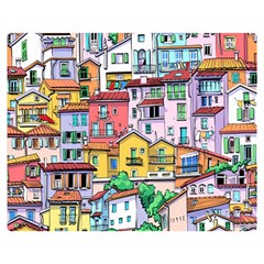 Menton Old Town France Flano Blanket (medium) by Pakemis