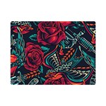 Vintage Flash Tattoos Designs Seamless Pattern Flano Blanket (Mini) 35 x27  Blanket Front