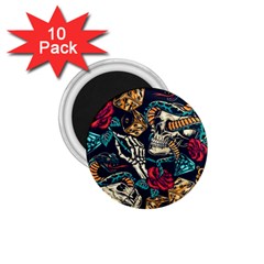 Vintage Art Tattoos Colorful Seamless Pattern 1 75  Magnets (10 Pack)  by Pakemis