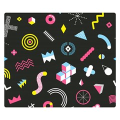 Memphis Design Seamless Pattern Flano Blanket (small) by Pakemis