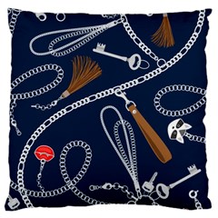 Chains-seamless-pattern Large Cushion Case (one Side) by Pakemis