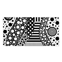 Black And White Satin Shawl 45  X 80  by gasi