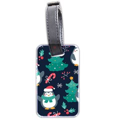 Colorful Funny Christmas Pattern Luggage Tag (two Sides) by Uceng