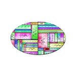 Colorful pattern Sticker Oval (100 pack) Front