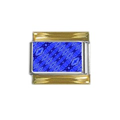 Abstract Tech Modern Pattern Gold Trim Italian Charm (9mm) by dflcprintsclothing