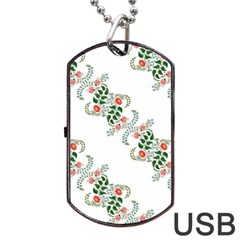 Background Ornamental Pattern Graphic Seamless Dog Tag Usb Flash (one Side) by Pakemis