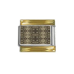 Vintage Ornament Pattern Gold Trim Italian Charm (9mm) by dflcprintsclothing