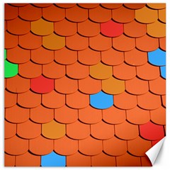 Roof Roofing Tiles  Canvas 12  X 12  by artworkshop
