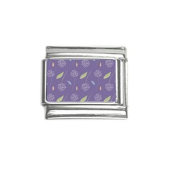Seamless Pattern Floral Background Violet Background Italian Charm (9mm) by artworkshop