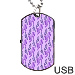 Unicorn Butterfly Dog Tag Usb Flash (two Sides) by Sparkle