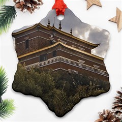 Buddhist Temple, Lavalleja, Uruguay Snowflake Ornament (two Sides) by dflcprintsclothing