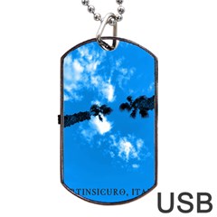 Trees & Sky In Martinsicuro, Italy  Dog Tag Usb Flash (two Sides) by ConteMonfrey