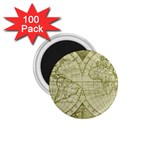 Vintage Mapa Mundi  1.75  Magnets (100 pack)  Front
