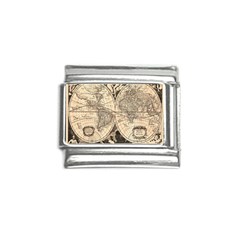 World Map - Nova Delineatio Totius Orbis Terrarum -  1659-1733 Italian Charm (9mm) by ConteMonfrey