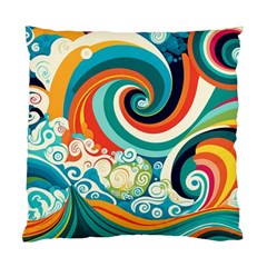 Wave Waves Ocean Sea Abstract Whimsical Standard Cushion Case (two Sides) by Jancukart