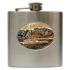 Art Boats Garda, Italy  Hip Flask (6 Oz) by ConteMonfrey