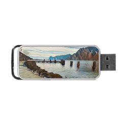 Ducks On Gardasee Portable Usb Flash (one Side) by ConteMonfrey